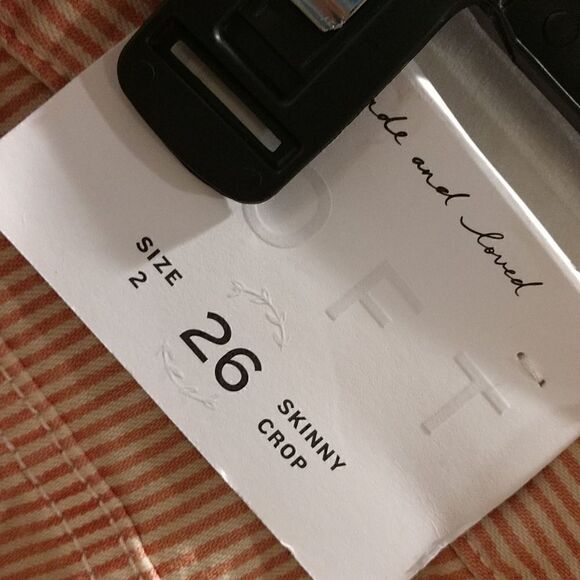 Loft Skinny Size 26 Crop Raw Hem Capri / Ankle Pants Side Slit - Picture 8 of 8